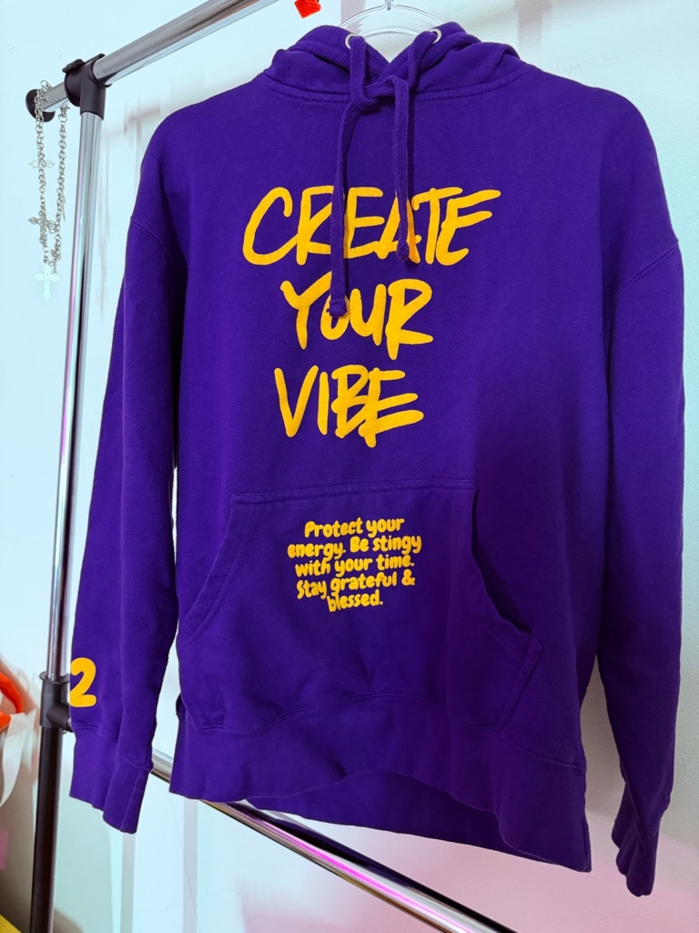 Create Your Vibe Purple Graphic Hoodie